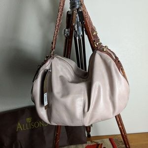 Allison Scott Taupe Soft Leather  Purse large